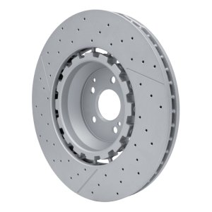 Mercedes-Benz AMG GT 63 S Brake Rotor (1) - Front - R1 Concepts - Drilled & Slotted Carbon Alloy GeoMET - `13-`25